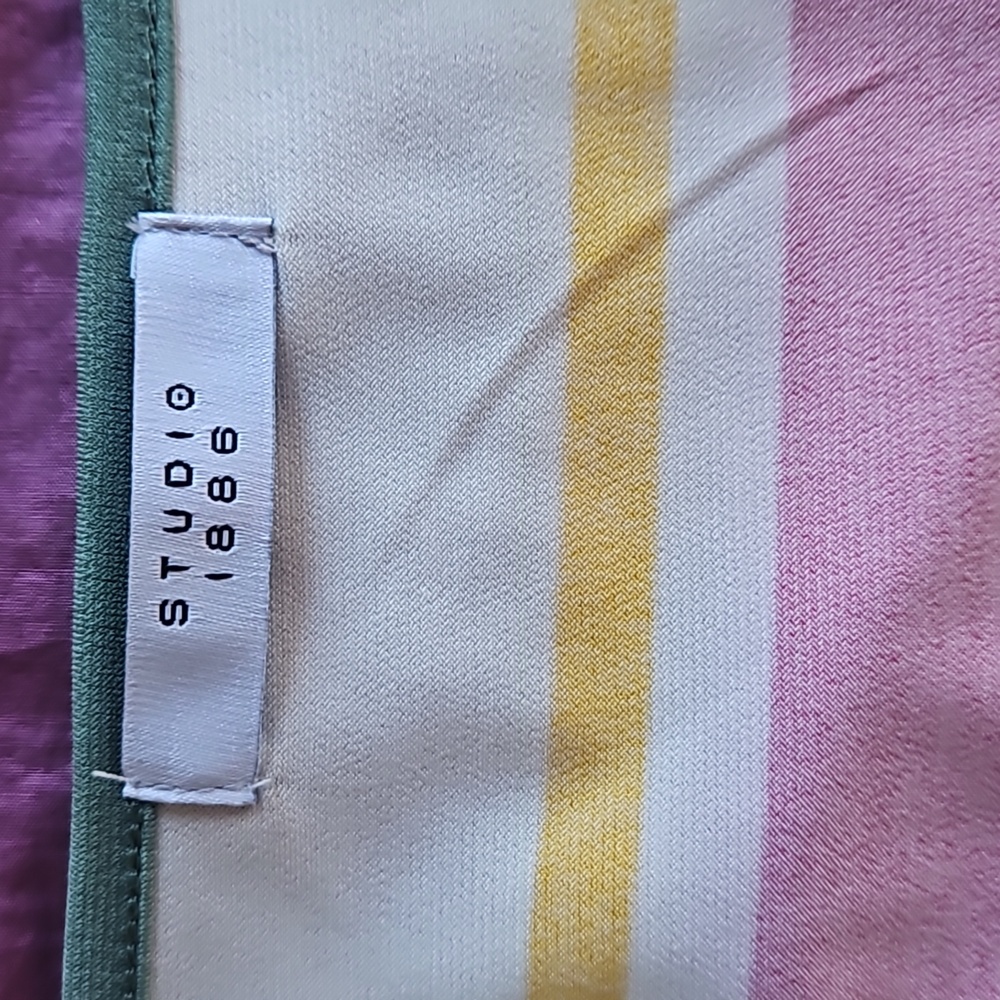Avon Studio 1886 bright stretchy multicolor striped tank top mini dress S/M NWOT - Picture 5 of 7